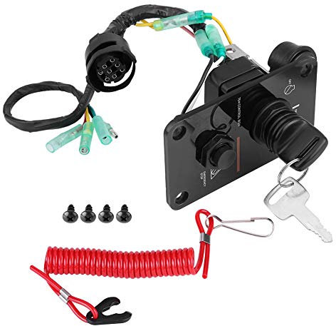 Single Control Key Panel, Yctze 704825701200 12V Single Key Switch Panel Montage für Außenborder Yacht für marine zündschloss