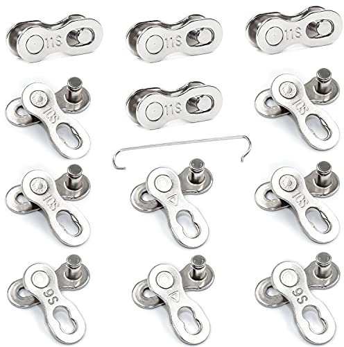 LBING Kettenschloss Fahrradkette 12 Paar Fahrrad Kettenverschluss Glied Fahrradkettenglied für 6-7-8/9/10/11 Geschwindigkeitskette