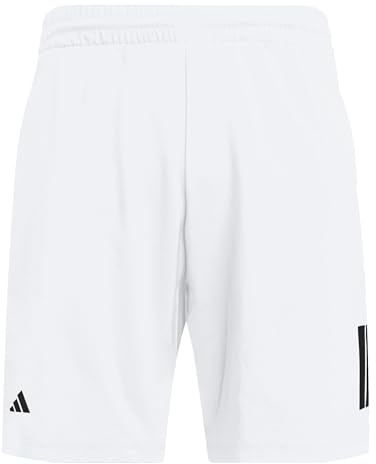 adidas Herren Club Tennis Climacool 3-Stripes Shorts, White, XL 7 inch