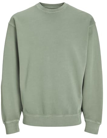 JJECHARGE Faded Sweat à col Rond Noos, Iceberg Green, XL