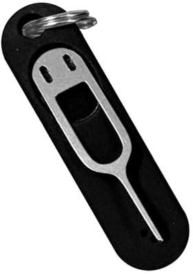 Herramienta de expulsión SIM, herramienta de extracción de agujas para tarjeta SIM, herramienta creativa para abrir la ranura de la tarjeta SIM, con llavero para teléfono móvil