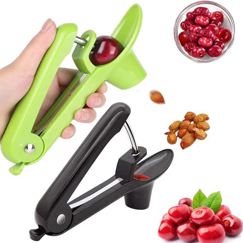 Sertay 2 Pezzi Ciliegia Rimozione Nucleo, Snocciolatori per Prugne e Ciliegie, Rimuovere Semi per Biancospino e Altri Frutti