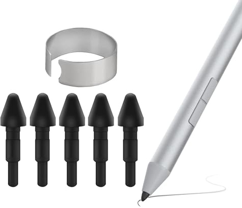 5 Stück Originale Ersatzspitzen für Lenovo Precision Pen 2 Laptop, [Nicht für Lenovo Precison Pen 3], Stift Stylus Spitze Berühren Tips Nibs, Präzise Kontrolle, Bildschirmfreundlich, Schwarz