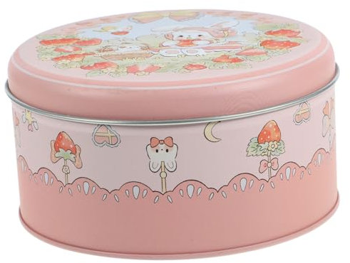 KOCKSHION Scatola Porta Biscotti Lamiera Con Coperchio Barattolo Decorativo Per Snack e Dolci Contenitore Multifunzionale Per Tè e Caramelle Design Elegante Con Coniglio Per Regali Pasquali