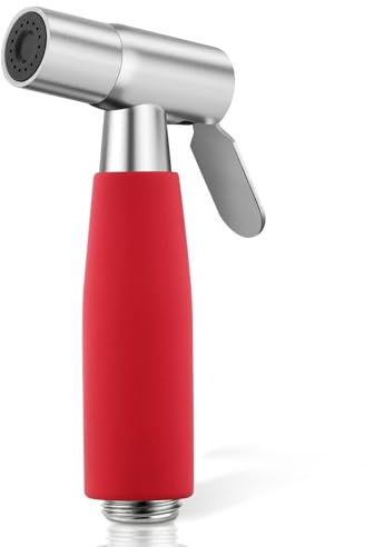 Mornwaen soffione portatile per bidet, soffione doccia in acciaio inossidabile per WC, spruzzatore a pressione regolabile per l'igiene femminile e il bagno degli animali domestici, pulizia di