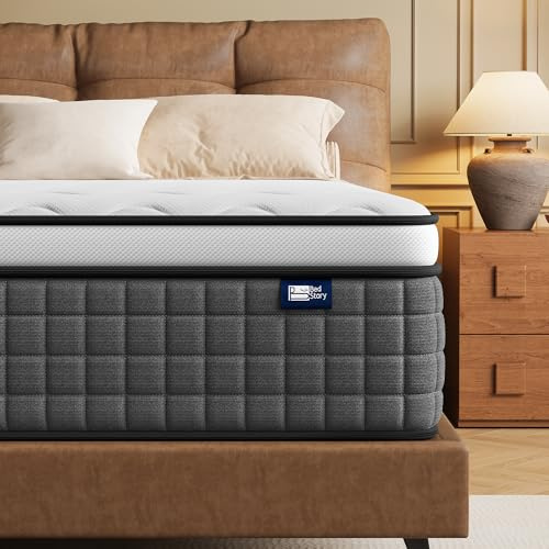 BedStory Matelas Ressorts Ensaches - Mémoire de Forme - 140x190-30CM | Confort Ferme - Isolation des Mouvements - 7 Zones - Ergonomique - Soutien Lombaire - Haute Densité - Durable - Respirant