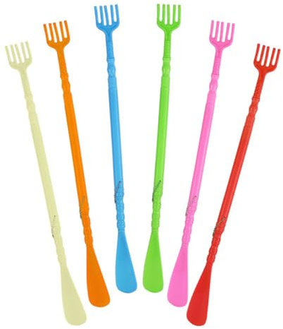 YARNOW Calzadores y Rascadores de Espalda 6 Piezas Mango Ergonómico para Facilitar el Calzado en, Adultos y Usuarios Mayores Estilo Aleatorio
