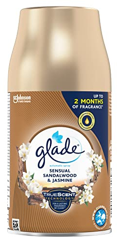 Glade Automatic Air Freshener Refill, Room Spray & Odour Eliminator, Sandalwood & Jasmine Air Freshener 269ml