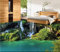 3D PVC Bodenbelag benutzerdefinierte wasserdichte Romantische grüne Gebirgsbach Wasserfall 3 d Badezimmer Bodenbelag Foto 3d Wandbilder Tapete-430 * 300cm