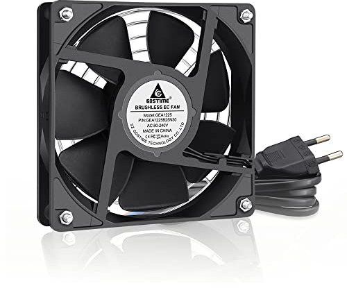 GDSTIME 120mm Lüfter AC EC 230V Lüfter 120 x 120 220V 120mm Axiallüfter Dual Kugellager 2700 U/min Bürstenlos Kühlung für pc computer Lüfteraustausch
