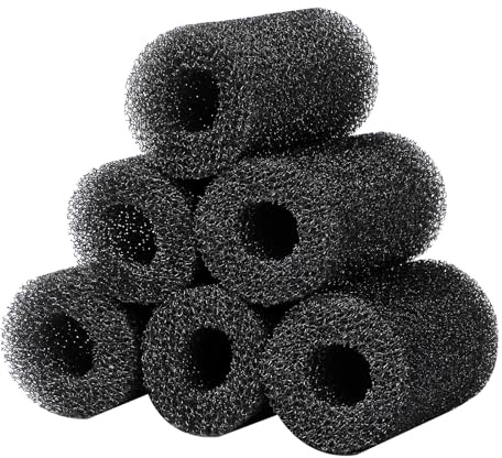 AQUANEAT 6-Pack Pre-Filter Sponge for Aquarium Shrimp Fry Fish Tank Filter 0.6” Intake, Replacement Foam Cover