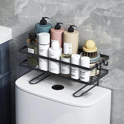 OWKAY Étagères De Salle De Bain, Sans Poinçon Étagère De Toilette Rack De Rangement Sur L’étagère De Rangement De Toilette Rack De Rangement De Cuisine Papier Toilette Organizer Étagères