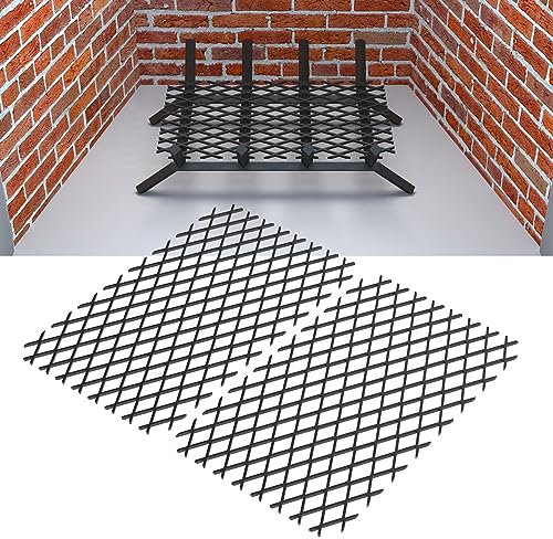Flamorrow Ember Retainer for Fireplace Grates 12 x 7.5 inch, Metal Fireplace Grate Ember Retainer Mesh, Keep Burning Embers from Falling, Fire Place Accessories for Fire Pits, Camping, 2 Pack