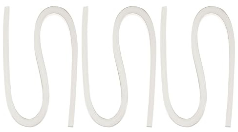 PATIKIL 180 st. Metalliska Quilling Pappersremsor 1 cm x 54 cm Origami papper Quilling Kit för Vuxna Nybörjare Gör-det-själv Konst Jul, Vit