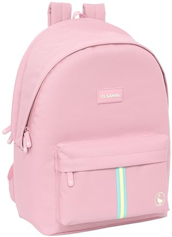 Safta El GANSO BASICS 15,6 tum och USB-datorryggsäck, perfekt för ungdomar i olika åldrar, återvunnet tyg, bekvämt och mångsidigt, kvalitet och styrka, 31 x 18 x 44 cm