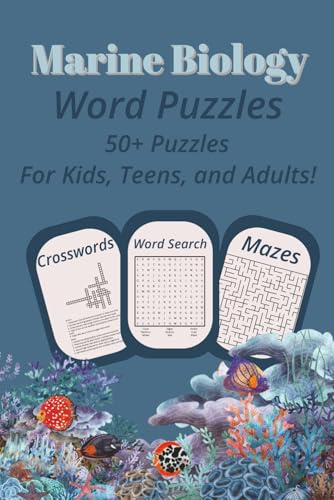 Marine Biology Activity Puzzle Book: Word Searches with Easy to Read Print About Marine Biology, Ocean Animals, Coral Reef and More… I 6x9 Inches, 110 ... Holidays, and Screen-Free Summer Ideas