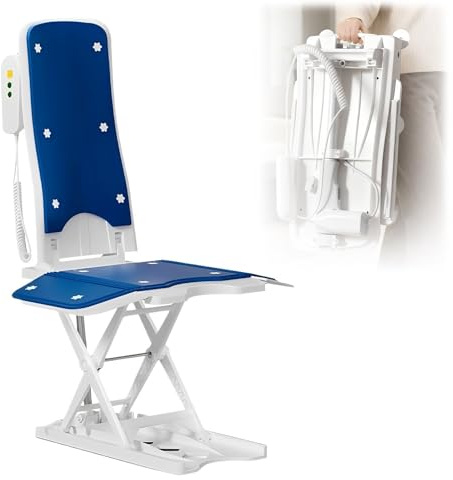 Sollevatore elettrico per vasca da bagno, portatile, facile da pulire, leggero, pieghevole, capacità 150 kg, supporta gli utenti che si alzano dal pavimento