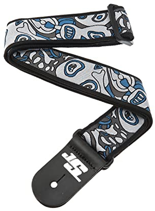 D'Addario Gitarrband, Joe Satriani – Design Souls of Distortion – 50 mm bred tubulär nylon, justerbar från 35 till 59,5, gitarrtillbehör