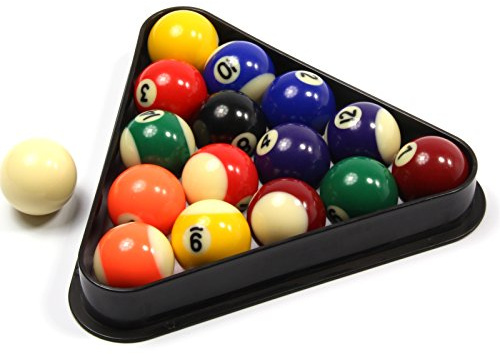 Small 38mm Economy Spots & Stripes Kids Pool Balls & Triangle - 1 1/2Inch