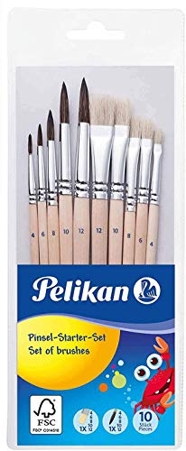 Pelikan 10 Pinsel, Haar-und Borstenpinsel, Holz