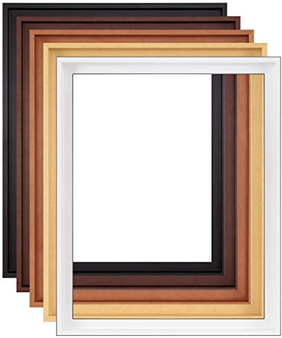 myposterframe Schattenfugen Rahmen 30 x 40 cm Holz Leerrahmen Mira für Leinwand Weiß matt
