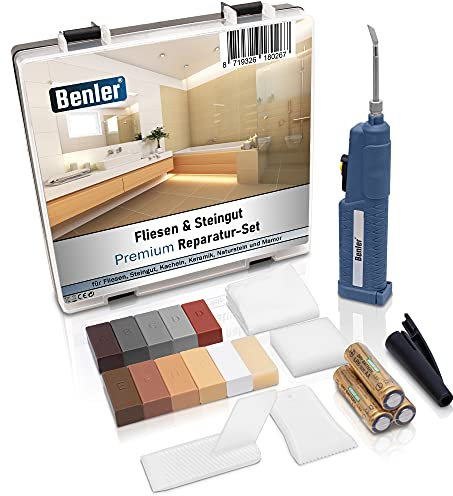 Fliesen Reparaturset Profi Set - Fliesenreparaturset, Hartwachs Reparaturset, Fliesen Reparatur, Fliesenreparaturset Bodenfliesen, Keramik Reparaturset, Fliesen Reparatur Set