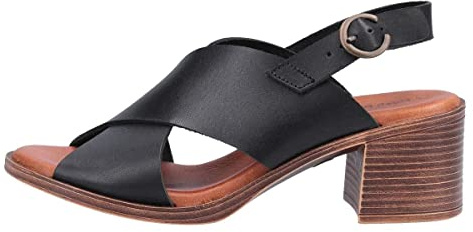 Hush Puppies Womens Gabrielle Heeled Sandal, Black, 6 UK