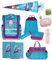 McNeill Schulranzen Mädchen 1. Klasse 12-TLG. Set Ergo Complete Finny mit Sporttasche Delfin-e Schultüte 85cm und Regenschutz | Komplett-Set für die Einschulung
