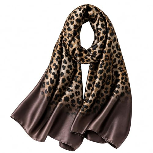 MAIRY Silk Scarf Lightweight Satin Floral Scaves for Women Ladies SL-M02