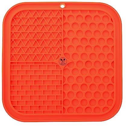 Tapis à lécher en silicone - Stimulation mentale et soulagement de l'anxiété (Orange)