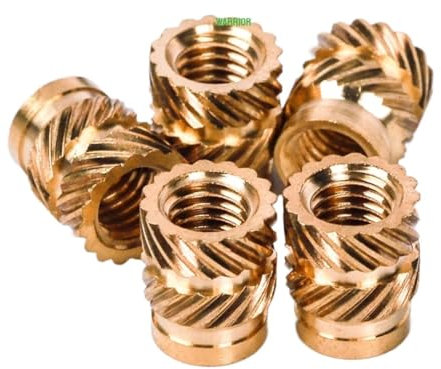 Einpressmuttern Messing-Hotmelt-Muttereinsätze, Muttern M1/M1,2/M1,4/M2/M2,5/M3/M4/M5/M6/M8, Hotmelt-Kupfer-Einbettungs-Einbettungsteile, Einsatzmuttern(Length 2mm,M1.2(OD 2mm)100p)