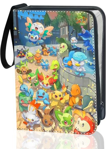 Karten Sammelalbum 4-Pocket, Sammelalbum für Karten, 55 Seiten 440 Karten Kapazität Sammelkarten Album, Karten Ordner Hefte, Tragbarer Wasserdichter Kartenhalter Sammelheft, Geschenk für Kinder.（005）