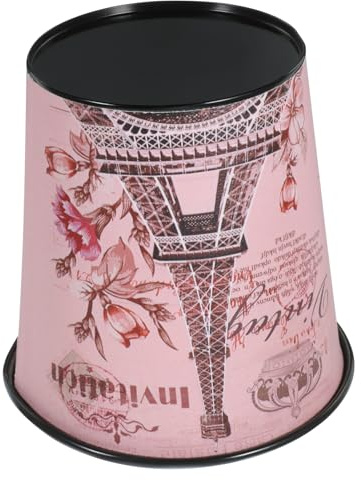 IMIKEYA Contenitore di spazzatura in ferro battuto scrivania cassetto penne organizer porta pennelli trucco