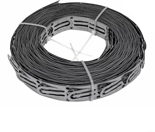 EXTRWORY Floor Heating Cable Straps Galvanized Steel Clips 10m Installation Accessory for Heating Wires Roof Gutter Cable 21mm Width 0.32mm Thickness
