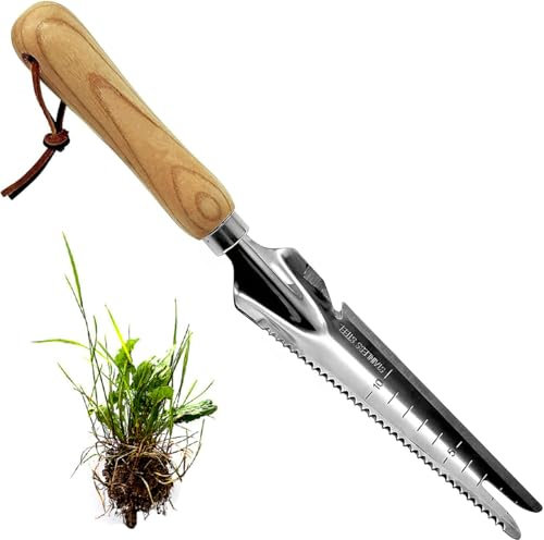 Extractor Malas Hierbas, Quitar Malas Hierbas Jardin, Herramienta de Deshierbe Manual, Desherbador Manual de Acero Inoxidable, Eliminador de Malas Hierbas Manual para Desherbar,Plantar,Cavar,Cortar(S)