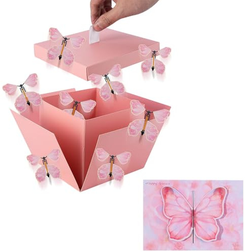 SHILIPAIJC Butterfly Explosion Gift Box, DIY Flying Butterfly Surprise Box
