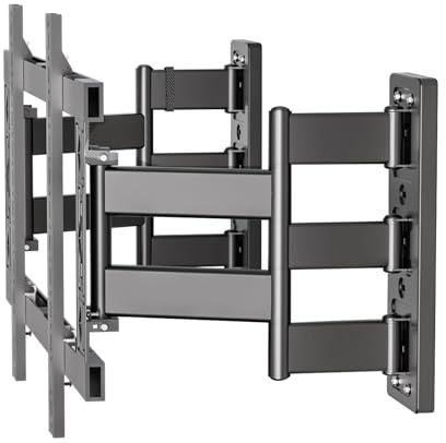 HILLPORT Corner TV Wall Mount Full Motion Tilt Swivel for 80-150 Inch TVs, Ultra Slim Heavy Duty 10-Arm Dual Folding TV Bracket, VESA 1000x600, 441 lbs Capacity, DY1086