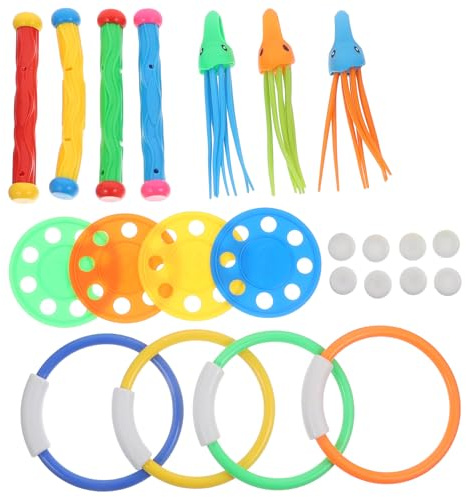 FIXOSHEE 15 Pezzi Giocattoli da Immersione per Giochi Acqua Colorati per Piscina e Spiaggia Leggeri e Facili da Trasportare per Ragazzi Stimola Abilità di Nuoto Subacqueo e Divertimento