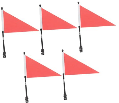 ROMISBABA Bandera para Manillar de Bicicleta Infantil 5 Juegos de Banderas de Seguridad Triangulares Resistentes Ligeras y Compactas para Decoración y Advertencia Ciclismo