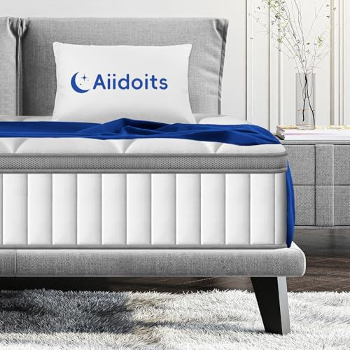 Aiidoits Matratze 140x200 cm Taschenfederkernmatratze 7 Zonen Härtegrad H3 Oeko-TEX Zertifiziert 25cm hoch mit abnehmbarem waschbarem Spannbettlaken, Matratze für Erwachsene