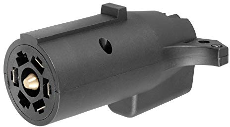CURT 57251 7-Way RV Blade Vehicle-Side to 5-Way Flat Trailer Wiring Adapter