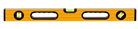 Livella Professionale a TRE Bolle, Misura 60 cm, Doppia Impugnatura, In Metallo Leggero