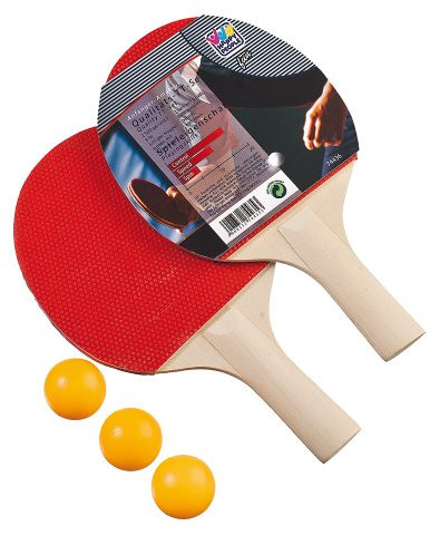 Happy People 74436 - Tischtennis-Set, 2 Schläger und 3 Bälle