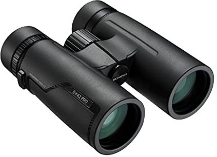 Olympus 8x42 PRO binoculars, bright, high contrast, robust, waterproof, fog-free, slim, simple design - ideal for travel, hiking, sports and nature observation even at close range