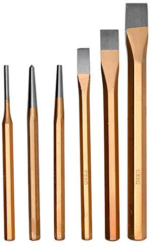 Set di 6 pezzi di punzone e scalpello per ingegneri meccanici