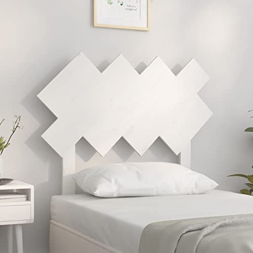 Festnight Kopfteile 1 STK.Kopfteil aus Stoff Bettkopfteil WeißWandschutz Bett Bettkopfteil für Bettgestell Schlafzimmer Headboard 92 x 3 x 81 cm Stoff
