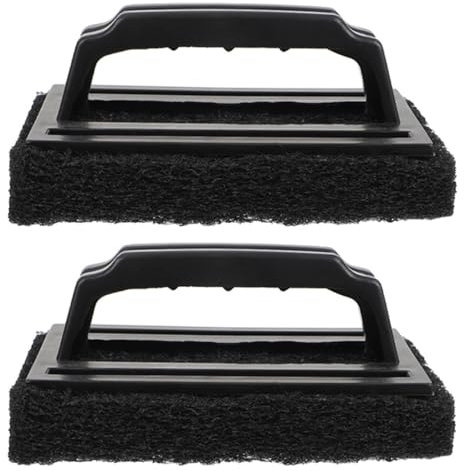 Happyyami 2piezas Cepillo Limpiador De Parrilla con Diseño Ergonómico Y Antideslizante para Limpieza De Barbacoa Y Accesorios De Cocina Cepillo De Esponja Multiusos para Grill Exterior