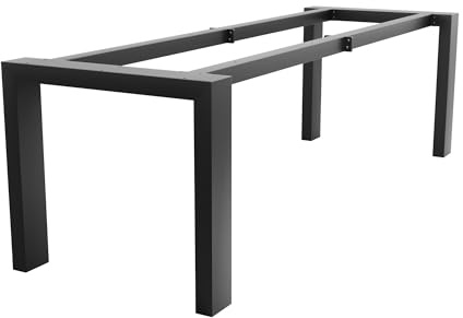 MetaloPro Gambe Tavolo Metallo Acciaio Nero – Struttura Robusta Scrivania Esstisch Tavolino Design Industriale 240x80x72 cm