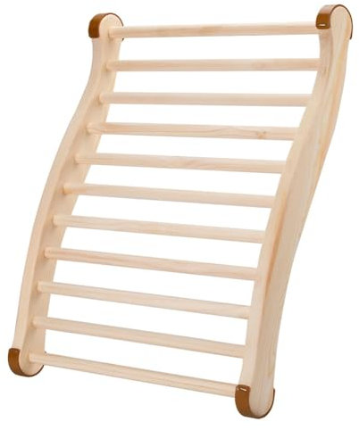 Lanko 1 dossier de sauna en bois, dossier ergonomique en forme de S, comme indiqué, convient pour la récupération, la santé et la relaxation