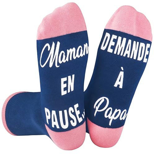 Merclix Chaussette Maman 39-42 Idee Cadeau Maman Original Cadeau Maman Noel Cadeau pour Maman Cadeau Fete des Meres pour Maman Cadeau Anniversaire Maman